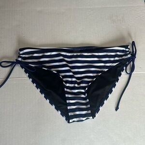 New! Swim bottoms side tie size medium blue/White